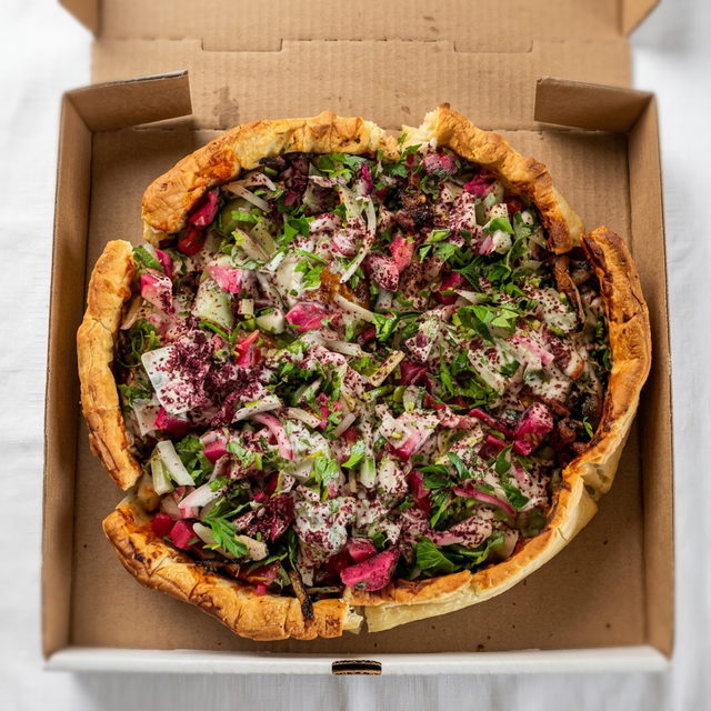 Steak Shawarma Deep Dish.